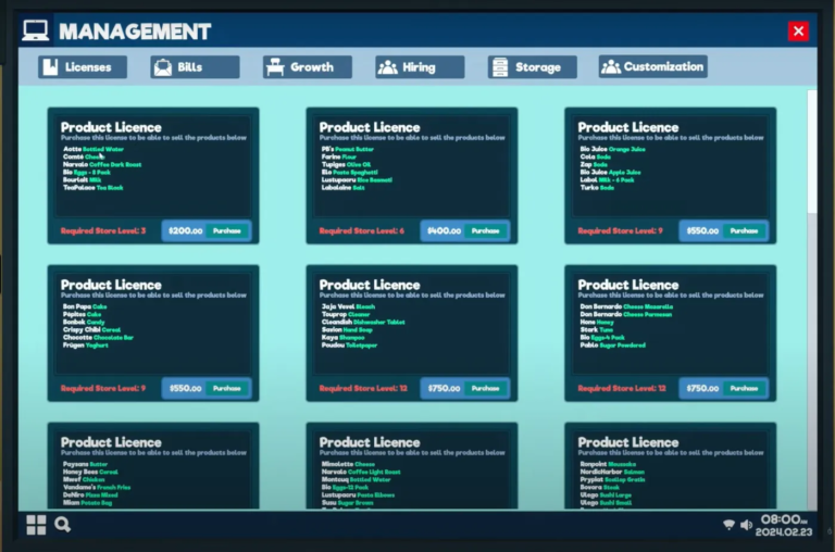 Supermarket Simulator – Product Licenses Guide with Tips and Tricks